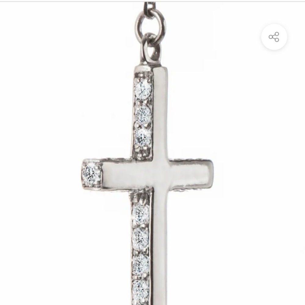 DEUROS  NWOT Sterling Silver double cross pendant